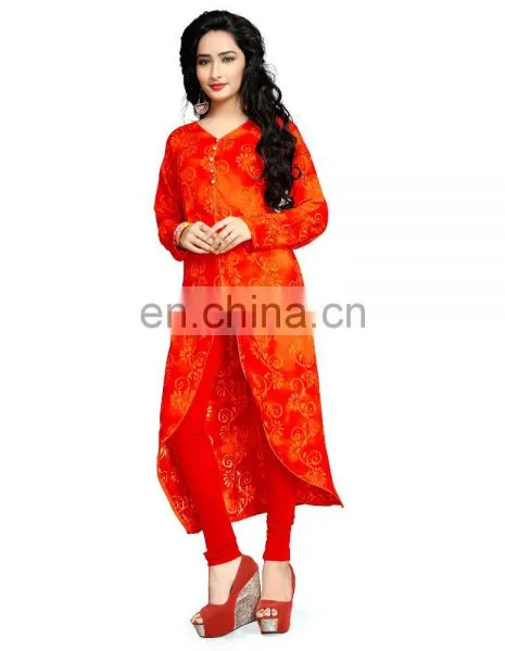Hot Selling Party Wear Rayon Printed Kurti 2017 (Tops Designs)