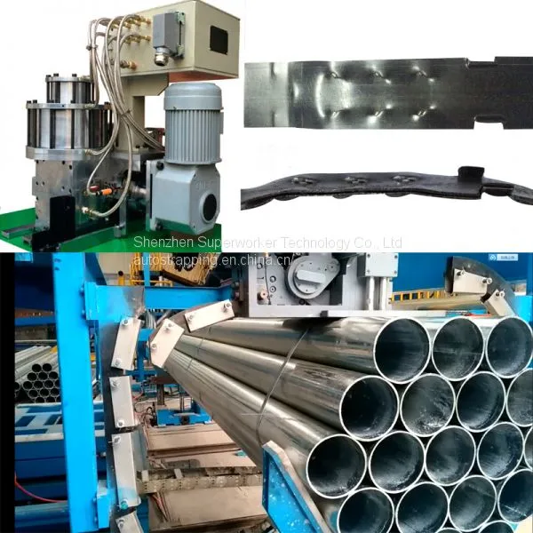 Flanged Notched Closure Sealless Joint Automatic Steel Strapping Machine For Steel Pipe Bundling