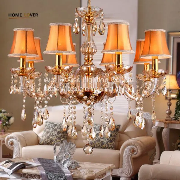 Modern Crystal Chandelier K9 Crystal 110~240V Lustres de Cristal Chandelier for Living Room Kitchen Light Lamp