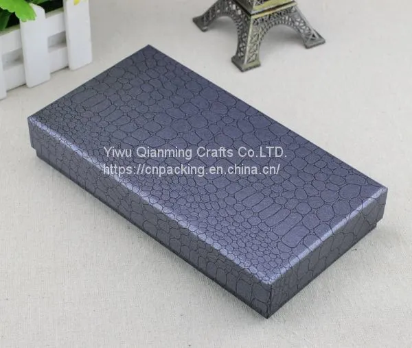 Leather Print Short Style Purse Zero Wallet Box Special Paper Cover Box Gifts Paper Package Hard Box photo-4