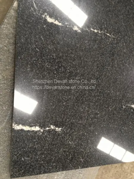 Ebony Black Granite Slab Floor Tiles Wall Tiles Home Decoration Materital photo-3