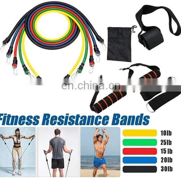 Resistance Exercise Bands Resistance Bands Custom 11Pcs Resistance Band photo-5