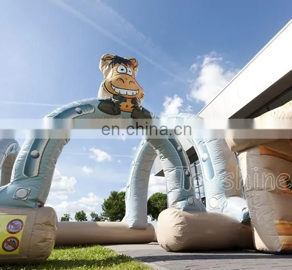 Western Theme Inflatable Barrier Go Karts Racing Game Outdoor Inflatable Speedway Race Track photo-5