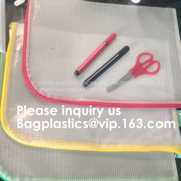 File Folder Paper Document Holder Receipts Organizer Zipper Storage Bag,Zipper Packs for School Office Stationery Slider photo-4