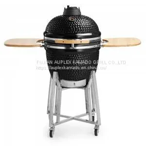 AUPLEX 21 Inch XL Classic Ceramic Big Size Joe Green Egg Shaped Charcoal Bbq Grill Kamado