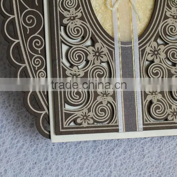 Classical Custom Wooden Laser Cut Wedding Invitation Card in Japanese photo-6