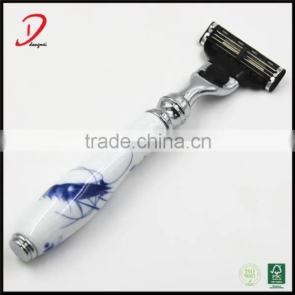 New Arrival Removable Chinese Style Mach 3 Blades Ceramic Shaving Razors