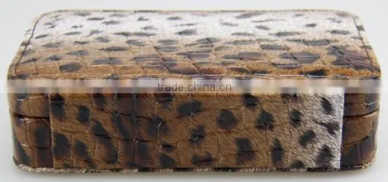 High Quality Leopard Leather Jewelry Case Travel,leather Jewelry Necklace Travel Case,custom Jewelry Travel Display Cases photo-3