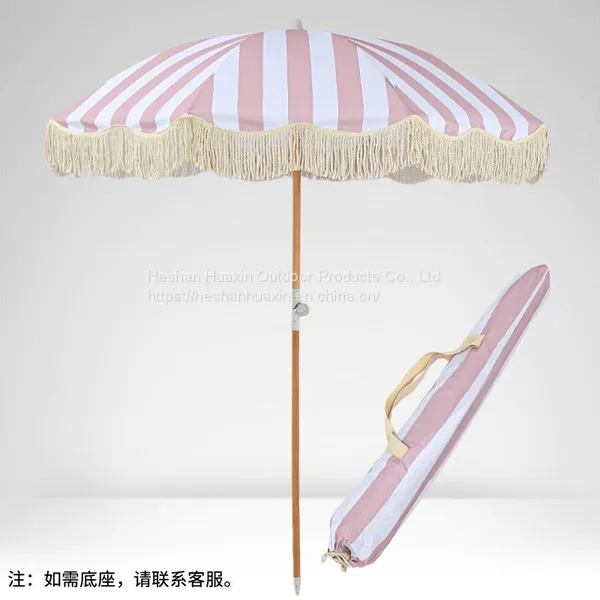 Tassel Beach Umbrella Ins Wind Swimming Pool Courtyard Umbrella 1.8m 37-inch Sunscreen Sun Umbrella Customized Advertising Umbrella Wholesale photo-4