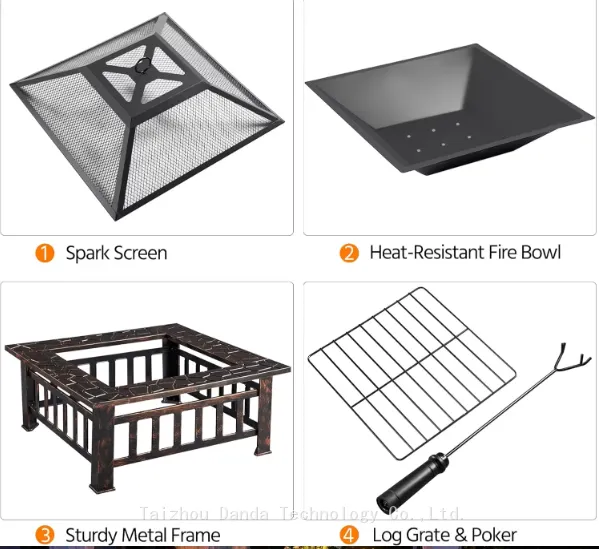 Portable High Quality Fire Pit With Smokeless Wood Burning Feature For Outdoor Patio Garden BBQ Grills Backyard Indoor Use photo-3