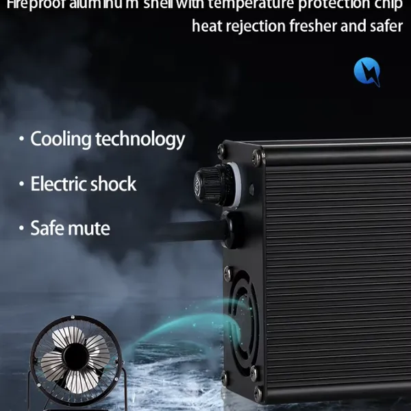 8A Fast Charger for 42V-48V Lithium Batteries With Overcharge Protection - E-Bike & Scooter Compatible