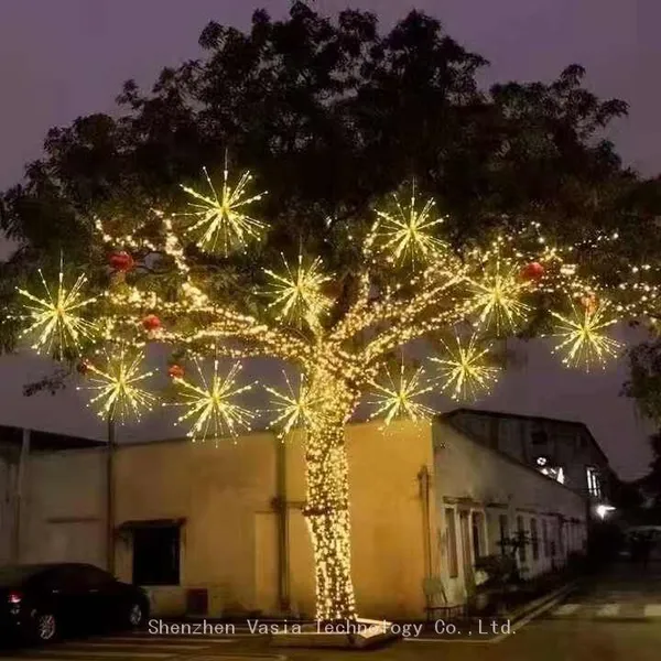 3D Solar LED Colorful Firework Light - Outdoor Garden Landscape Holiday Party Wedding Decorations photo-3