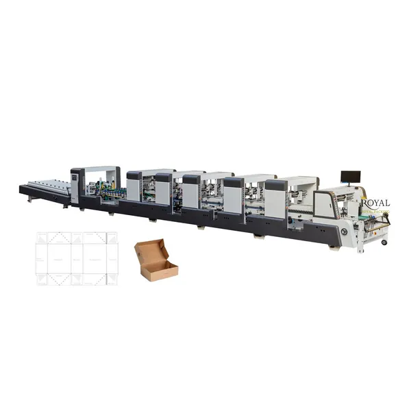 280m/min Six Corner Auto Folding Gluing Machine for Food Carton Box Making Machine
