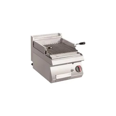 Commercial Countertop Gas Lava Rock Grill 400x700mm with 6.9kW Fan Power