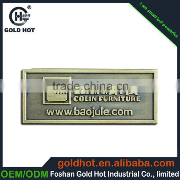 New Product China Supplier Metal Sticker Labels,metal Name Tag for Wood Plate photo-2