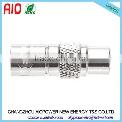 Straight Brass With Nickel Plating Coaxial Adapter BNC Female to RCA Female BNC to RCA photo-4