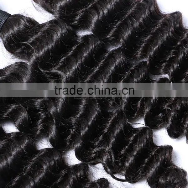 8A Natural Black 100% Virgin Deep Wave Malaysian Hair Bundles Supplier's Choice photo-5