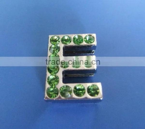 18mm Slide Letters With Green Rhinestone photo-6