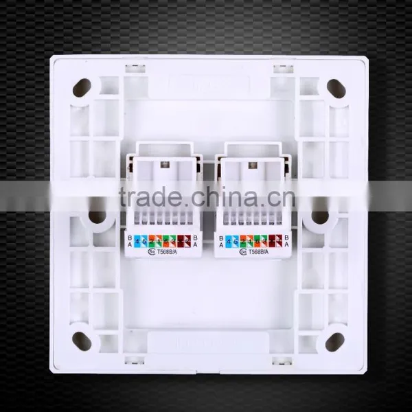 Promote Computer Accessories Double 2 Gang Computer Socekt , Computer Socket Duplex photo-3