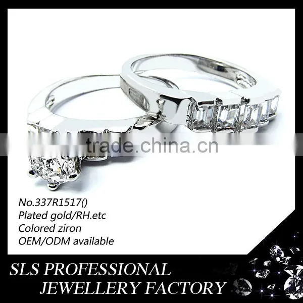 Shengleishi Hot Sale Light Weight Silver Engagement Couple Rings photo-2