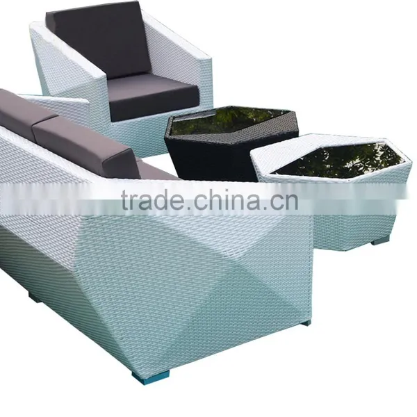 Furniture Slipcovers For Rattan Furniture Creative Geometry Modern White Rattan Outdoor Furniture Quality Choice photo-5