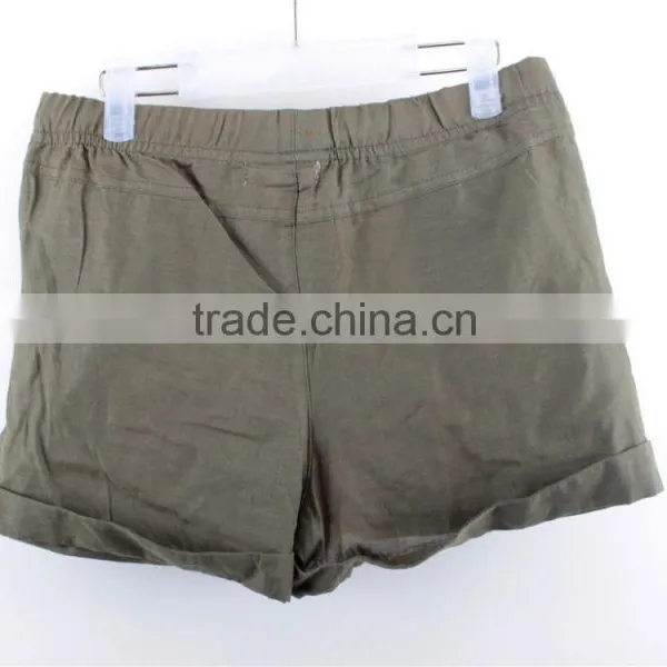 Lady Fashion and Cheap Cotton/linen Apparel Stock Shorts photo-3