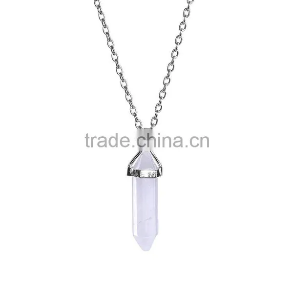 2016 Trendy Hot Style Tiger Eye Natural Stone Bullet Necklace SMJ0143 photo-2