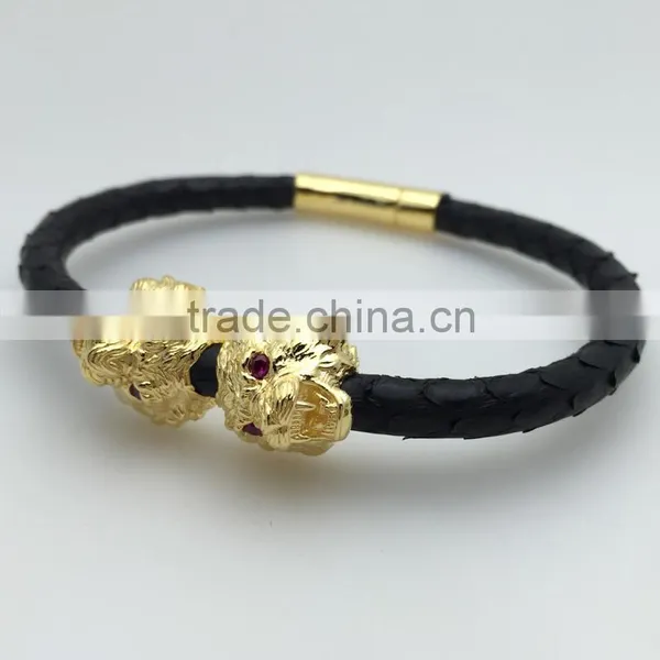 2016 Fashion Jewelry Retro Gold Lion Head 316 Stainless Steel Bracelet photo-2