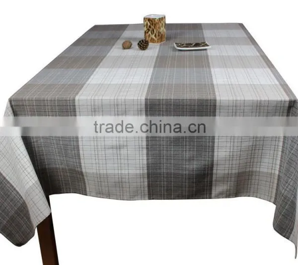 100% Polyester Home Use Fashion Check Cheap Table Cloth