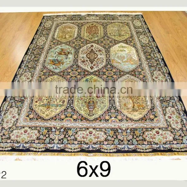 Bedroom Carpet Handmade Persian Silk Rug Persian Handmade Silk Carpets for Home Hotel Villa