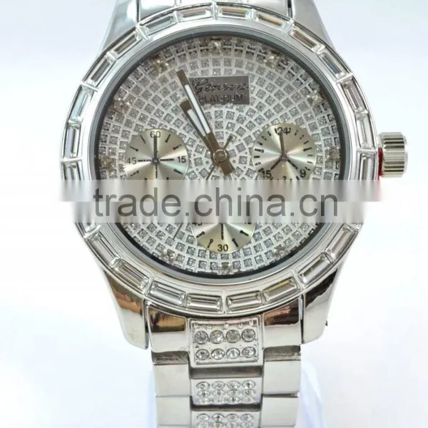 2016 New Arrival Stylish Geneva Alloy Metal Hip Hop Bling Bling Watch, Big Face Watch photo-4