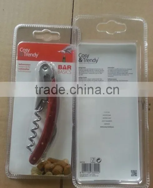Waiter's Corkscrew With Wood Handle , Wine Openers Corkscrew