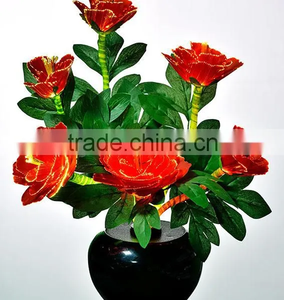 Whole Sale LED Fiber Optic Rose Flowers in Red Color /LED Fiber Optic Flower Light in Different Style for Good Sale photo-5