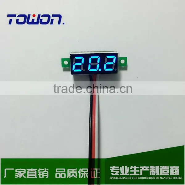0 - 99.9V DC Digital Voltmeter Three Bit Red Green Blue 0.28 "LED 0v to 100v With Reverse Connection Protection photo-3