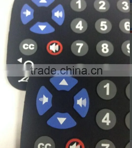 fashion food grade silicone rubber remote control cover with full printing