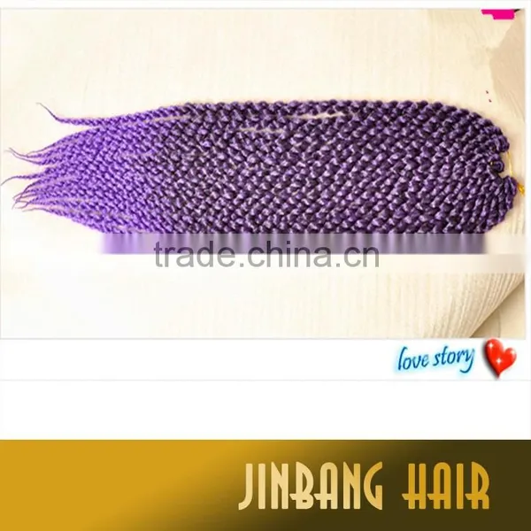 New Style 3D Cubic Havana Mambo Twist Crochet Braid Hair Extensions Synthetic Braiding Hair Crochet Box Braids photo-4