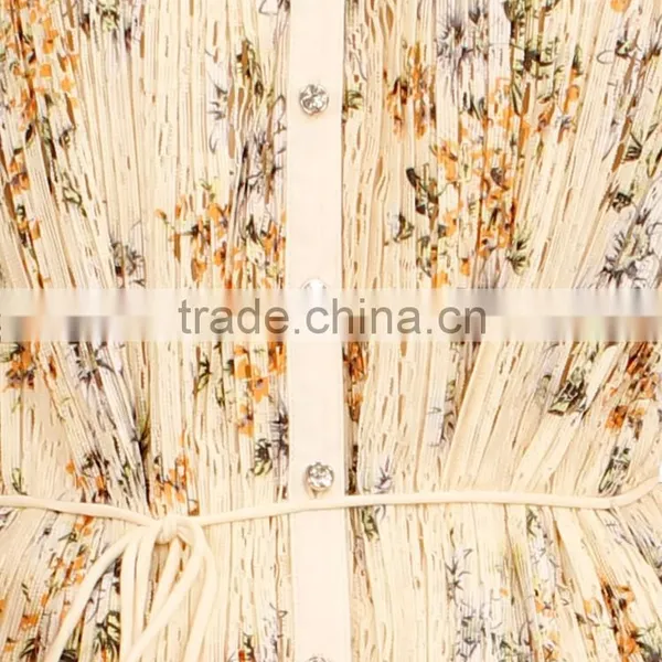 2015 Hot Sale Floral Printing Suits,woman Sleeveless Blouse and Long Pants photo-5