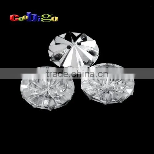 40L(25mm) Acrylic Sewing Rhinestone Rose Round Point Back Button For Apparel #FLN027-40L(06) photo-2
