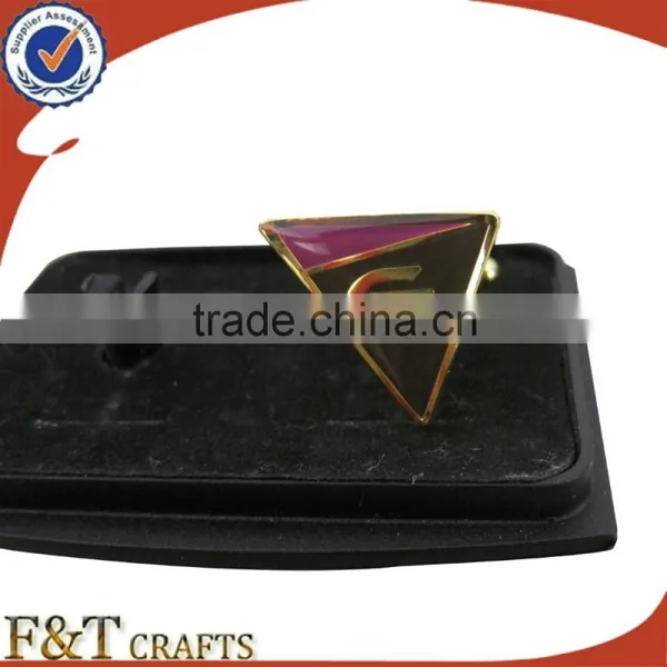 New Style Hot Sales Soft Enamel Epoxy Plating Gold Metal Cufflink/cufflink Manufacturer photo-3