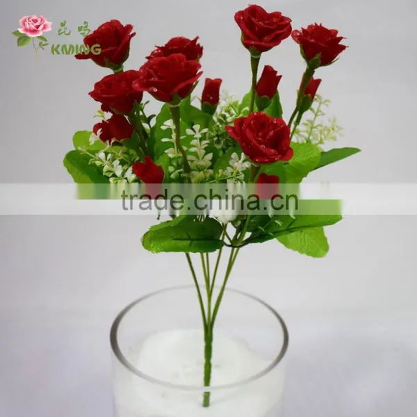 Low Price Discount Mini Plastic Flower for Wedding/home/table/party Decoration