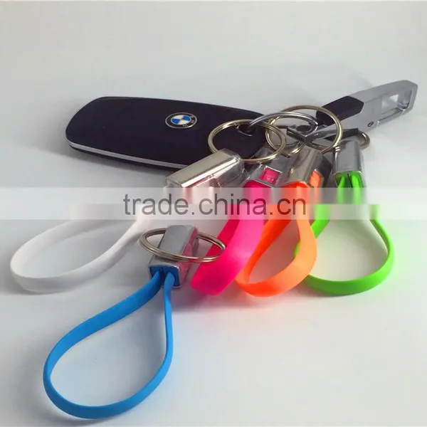 Zinc Key Ring USB 2.0 Male to Micro USB Male Data Charging Cable photo-2