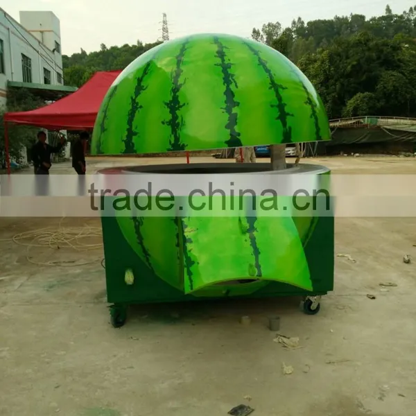 Watermelon Trailor Purely Hand Made Outdoor Fiberglass High Glossy Juice Bar Kiosk/food Kiosk/coffee Kiosk Design photo-3