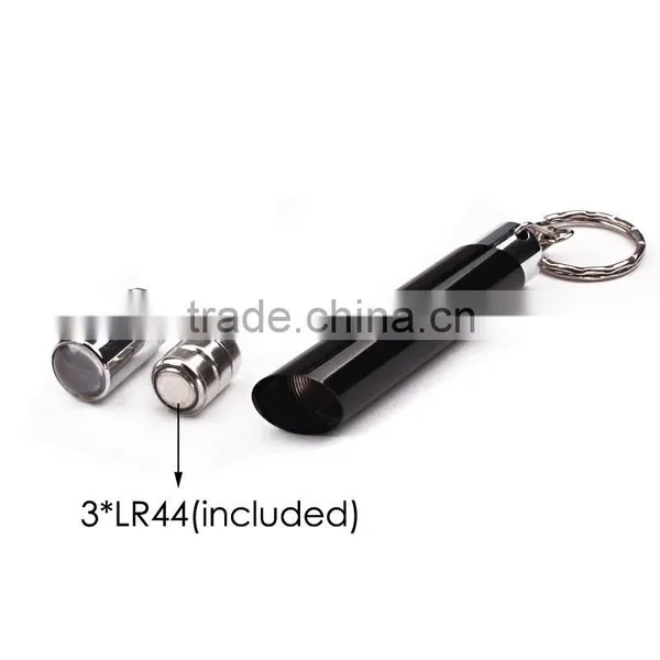ALU+ABS 1 LED Key Chain Flashlight With 3*LR44 Battery, Promotional Keychain LED Light photo-5