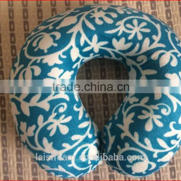100% Polyester Custom Neck Pillow Adult Car Seat Neck Pillow Case Travel Foam Pillow LS-U-013-D