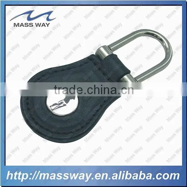 Customized Novelty Blank Custom Metal Black Leather Key Chain photo-4