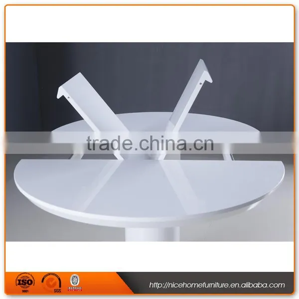 (120-160)*120*76 Extension High Gloss Stainless Steel Dining Table Designs photo-4