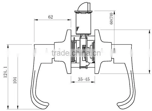 North and South American Style Zinc Alloy Double Handles Main Door Tubular Lever Locks photo-6