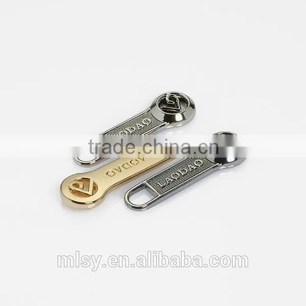 Luggage Bag Metal Zipper Puller Leather Zipper Puller Zinc Metal Slider photo-3