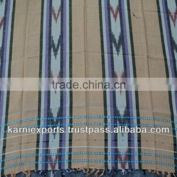 Cotton Pareos in Handloom Fabrics Yarn Dyed /Self Designs 100x180 Cms. Fringage Cheap Pareo Handloom Indian Handmade photo-2
