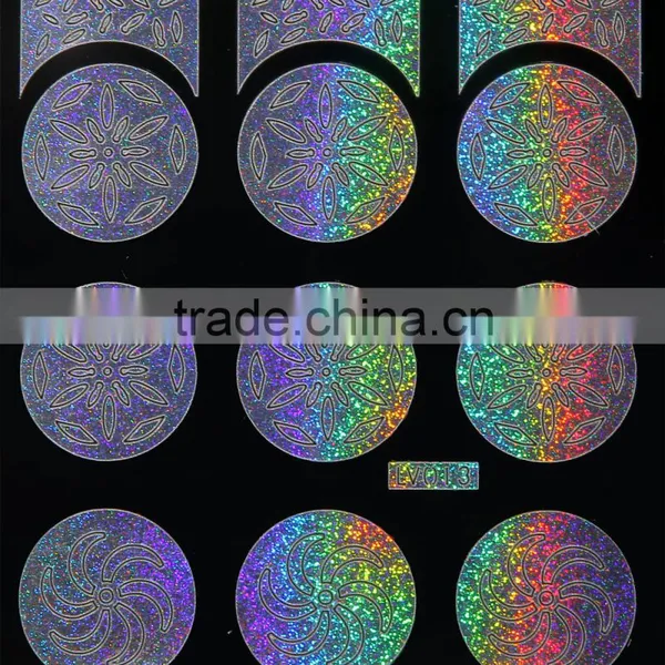 Round Shape Laser Silver Nail Polish Stencil photo-4